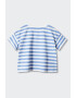 Mango Tricou din bumbac cu model in dungi si detaliu cu nod Summer - Pled.ro