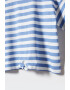 Mango Tricou din bumbac cu model in dungi si detaliu cu nod Summer - Pled.ro