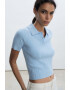 Mango Tricou polo crop Alverta - Pled.ro