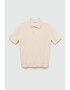 Mango Tricou polo de bumbac cu aspect striat Floss - Pled.ro