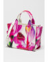 Marc Jacobs Geanta mica tote de piele cu imprimeu floral The Future - Pled.ro