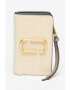 Marc Jacobs Portofel din piele saffiano cu monograma metalica Compact - Pled.ro