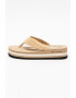 Marc O'Polo Papuci flip-flop wedge de material textil - Pled.ro