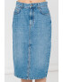 Marella Fusta de denim cu slit frontal Neige - Pled.ro