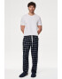 Marks & Spencer Pantaloni de pijama in carouri cu buzunare laterale - Pled.ro