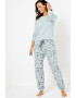 Marks & Spencer Pijama din amestec de bumbac cu imprimeu - Pled.ro