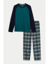 Marks & Spencer Pijama din bumbac cu model in carouri - Pled.ro