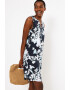 Marks & Spencer Rochie dreapta din amestec de in cu model floral - Pled.ro