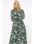 Marks & Spencer Rochie midi cu imprimeu floral si maneci lungi - Pled.ro