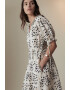 Marks & Spencer Rochie midi evazata din amestec de in - Pled.ro