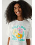 Marks & Spencer Tricou cu imprimeu text si floral - Pled.ro