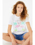 Marks & Spencer Tricou de bumbac cu imprimeu flamingo - Pled.ro