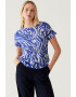 Marks & Spencer Tricou din amestec de in cu animal print - Pled.ro