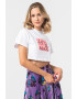 Max&Co Tricou crop cu imprimeu logo - Pled.ro