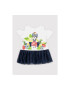 Mayoral Rochie fete 47005 Bumbac/Poliester Bleumarin/Alb - Pled.ro