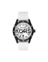 Michael Kors Ceas barbatesc Otel/cauciuc Alb/negru - Pled.ro