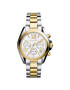 Michael Kors Ceas de dama Bradshaw cronograf data argintiu cu auriu 38x12mm set cu cutie - Pled.ro