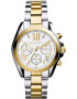 Michael Kors Ceas de dama Bradshaw cronograf data argintiu cu auriu 38x12mm set cu cutie - Pled.ro