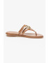 Michael Kors Papuci flip-flop din piele cu logo metalic Hampton - Pled.ro