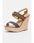 Michael Kors Sandale cu talpa wedge si logo metalic Reed - Pled.ro