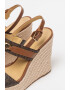 Michael Kors Sandale cu talpa wedge si logo metalic Reed - Pled.ro