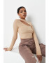 Missguided Bluza crop cu decupaj - Pled.ro