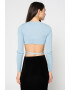 Missguided Bluza crop cu decupaj pe partea din spate - Pled.ro