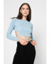 Missguided Bluza crop cu decupaj pe partea din spate - Pled.ro