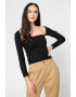 Missguided Bluza cu aspect striat si model convertibil - Pled.ro