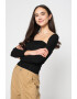 Missguided Bluza cu aspect striat si model convertibil - Pled.ro