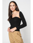 Missguided Bluza cu aspect striat si model convertibil - Pled.ro