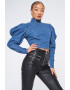 Missguided Bluza din chambray cu maneci bufante - Pled.ro