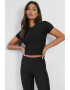 Missguided Tricou crop cu aspect texturat - Pled.ro