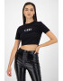 Missguided Tricou crop cu text brodat - Pled.ro