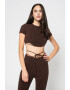 Missguided Tricou crop pufos cu snururi de ajustare - Pled.ro