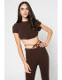 Missguided Tricou crop pufos cu snururi de ajustare - Pled.ro