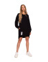 MOE Bluza de dama Tip Tunicam Cu fermoare Bumbac Elastan Negru - Pled.ro