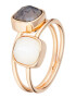 Moonstone Inel stratificat decorat cu labradorit si Mother of Pearl - Pled.ro