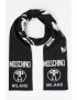 Moschino Fular din amestec de lana cu model logo contrastant - Pled.ro