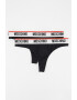 Moschino Set de chiloti tanga cu banda logo in talie - 2 perechi - Pled.ro