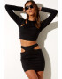 Motel Rocks Bluza crop cu decupaje Steine - Pled.ro