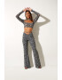 Motel Rocks Bluza crop cu imprimeu tribal - Pled.ro