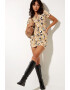 Motel Rocks Rochie bodycon mini cu imprimeu text Jeeves - Pled.ro