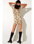 Motel Rocks Rochie bodycon mini cu imprimeu text Jeeves - Pled.ro