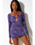 Motel Rocks Rochie mini cu croiala bodycon si animal print - Pled.ro