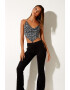 Motel Rocks Top crop cu decolteu halter - Pled.ro