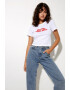 Motel Rocks Tricou crop cu imprimeu text - Pled.ro