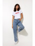 Motel Rocks Tricou crop cu imprimeu text - Pled.ro