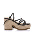 MTNG Sandale demi- wedge tip espadrile - Pled.ro