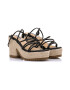 MTNG Sandale demi- wedge tip espadrile - Pled.ro